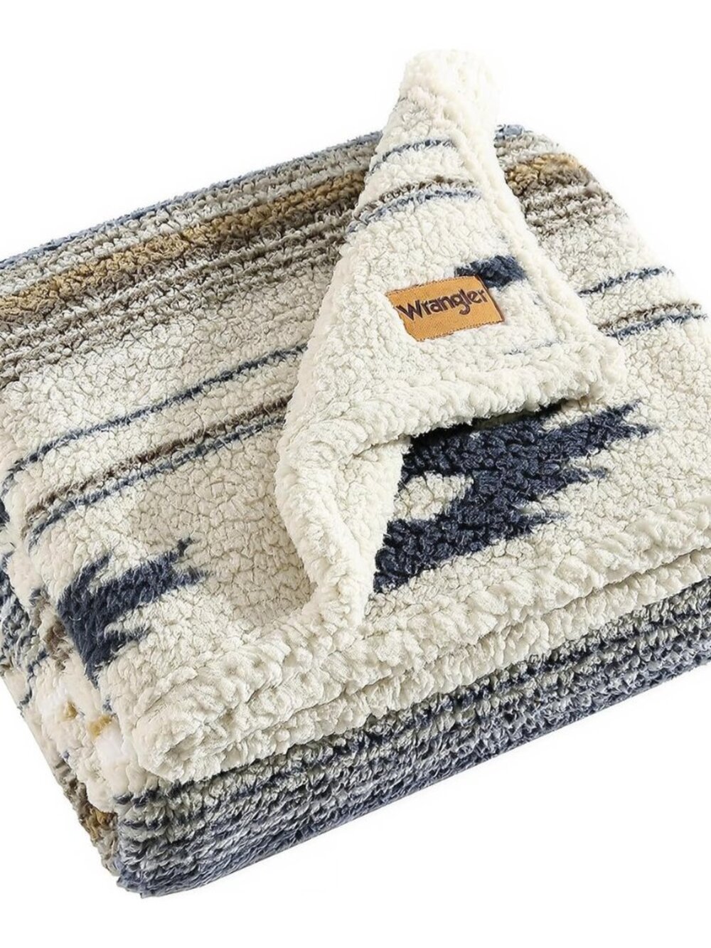 Sherpa Reverse Throw Blanket for Bed or Couch, 50 x 60